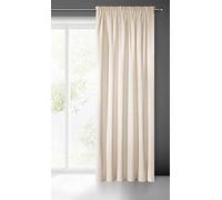 Eurofirany Villa Velvet Velvet Soft Curling Ribbon - 1 pc Elegant curtain thick 290 g/m² elegant smooth solid colour fluffy modern classic living room bedroom lounge, light beige, 140 x 270 cm