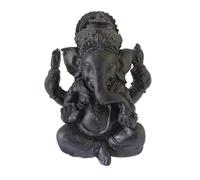 Eurofusioni Ganesh Idol miniature lucky charm Black Talisman Figurine - Ganesha, the Hindu Elephant God, remover of obstacles, and the Lord of Success. Hand painted resin mini statue - H 2 in