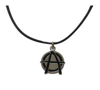 Eurofusioni Silver plated Anarchy Symbol pendant with necklace - Circle A diameter 0,9 in