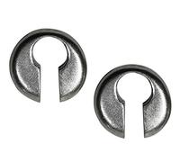 Eurofusioni Silver plated Ear Weights for Stretched Lobes - Two Earring Plugs LOCK- Unique original model handmade by Italian craftsman - Inch 0,87 x 0,87