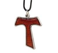 Eurofusioni Silver Plated Pendant red Tau cross