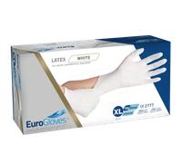 Eurogloves Latex Gloves - White - 100pcs Extra Large