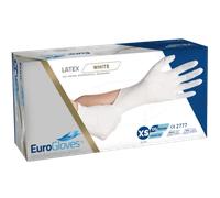 Eurogloves Latex Gloves - White - 100pcs Extra Small