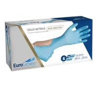 Eurogloves Solid Nitrile Long Cuff Gloves - Blue - 100 pieces Small
