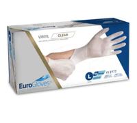 Eurogloves Vinyl Gloves - White - 100pcs Large