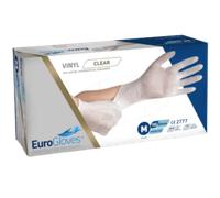 Eurogloves Vinyl Gloves - White - 100pcs Medium