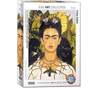 EuroGraphics Jigsaw Puzzle - Frida Kahlo Necklace & Hummingbird - 1000 pieces 680×490mm Multicolor