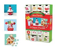 EuroGraphics 8924-5666 Sweet Christmas Advent Calendar Christmas Puzzle, Colourful, 5 x 5 Inches