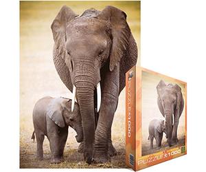 Eurographics EUROPZ-0270 Jigsaw Puzzle 1000 Pieces 19.25 in. X26.5 in. -Elephant And Baby