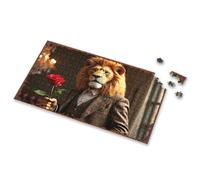 Eurographics Puzzles 1000 Piece Regal Lion In Suit Holding A Red Rose Picture Puzzle Toys & Games Toddler Puzzles Ages 2-4(500PCS)