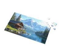 Eurographics Puzzles 1000 Piece Serene Cabin By The Lake And Mountains Picture Puzzle Toys & Games Puzzles 500 Pieces For Adults(300PCS)