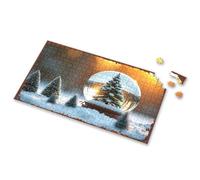 Eurographics Puzzles 1000 Piece Snow Globe With Miniature Pine Trees In Winter Wonderland Picture Puzzle 3 Year Old Girl Gifts Easter Gifts(300PCS)