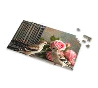 Eurographics Puzzles 1000 Piece Two Birds By Roses And Cage. Picture Puzzle 4 Year Old Boy Gift Puzzle Board(300PCS)