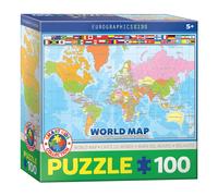 EuroGraphics World Map 100-Piece Puzzle