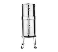 euroguard 6L Gravity Water Filter - NSF/ANSI 42 & 372 Certified, IAPMO Tested, Stainless Steel 304 Mirror Finish with Stand and Water Level Tap