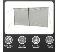 Eurohike 3-Pole Windbreak - Camping Sun & Privacy Shelter - Grey One Size