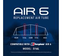 Eurohike Air 6 Tent Replacement Air Tube - 516L, Clear One Size