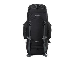 Eurohike Nepal 65 Litre Rucksack with Ventilated Back Panel & Padded Harness, 65L Backpack, Bag for Men & Women, Adjustable, Lightweight, Camping, Hiking, Trekking, Travelling, Outdoors, Black
