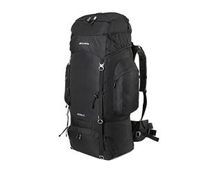 Eurohike Nepal 85 Litre Rucksack with Ventilated Back Panel & Padded Harness, 85L Backpack, Bag for Men & Women, Adjustable, Lightweight, Camping, Hiking, Trekking, Travelling, Outdoor, Black