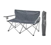 Eurohike Peak Double Chair with Drink Holders & Arm Rests for Adults & Kids, Lightweight, Portable, Includes Carry Bag, Compact, Ideal for Camping, Festivals, Picnics, Beach, Garden & Outdoor Events