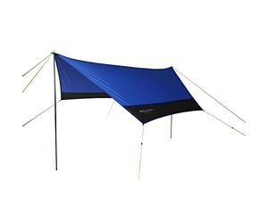 Eurohike Universal Tarp Shelter with 2 King Poles & Multiple Height Options, Hammock Tent, Sun Shade, Ideal for Backpacking, Hiking, & Wild Camping, 1500mm HH, Blue, 2.1m x 1.5m