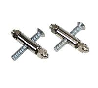 EUROHUNT 560896 Trophy Holder for Roe Buck Horns 2 Pieces in Pack Silver