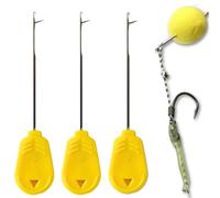 EUROKAN TACKLE 3PCS Gated Boilie Baiting Needle Set - Ideal for Carp Fishing Hair Rigs
