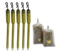 EUROKAN TACKLE Quick Change PVA Bag Stems 70mm Green Solid Bag Carp Fishing Stems Quick Rig Change Sleeves 1/5 / 10/20 Pack (Standard Change Swivel, 5)