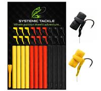 EUROKAN TACKLE Zig Rig Foam Carp Fishing - ZIG RIG KIT FOR CARP FISHING - Black Red Yellow Foam Sticks - 6mm - UK POST
