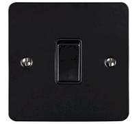 Eurolite 1 Gang 10AMP Intermediate Switch MATT Black Black Trim