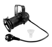 Eurolite 20000559 LED PAR Stage Spotlight 7W 3000K GU10 Black