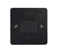 Eurolite 6AMP Fan Isolator Switch MATT Black Black Trim