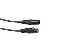 EUROLITE DMX Cable XLR 5-Pin 1 m Black High Quality DMX Cable