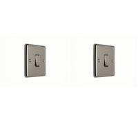 EUROLITE Enhance Black Nickel 1 Gang Single 10 AMP 2 Way Light Switch EN1SW BNB (Pack of 2)