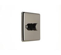 EUROLITE ENHANCE BLACK NICKEL 1 GANG SINGLE 2 WAY LED DIMMER LIGHT SWITCH EN1LED BNB
