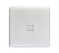 Eurolite Enhance White Plastic 1 Gang Tel Socket Secondary