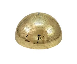 Eurolite Half Mirror Ball 50cm 500mm Gold Rotating Lighting Effect Decor Venue