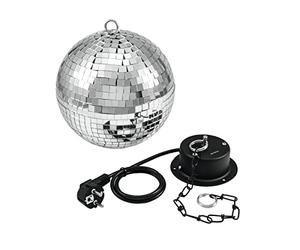 EUROLITE Mirror Ball 20 cm with MD-1015 Motor Set with Motor, Mirror Ball and Chain