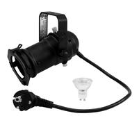 Eurolite LED PAR Stage Spotlight 7W 3000K GU10 Black 20000559
