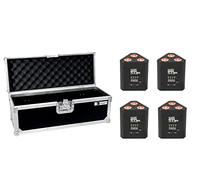 EUROLITE Set 4x AKKU TL-3 QCL RGB+UV Trusslight + Case