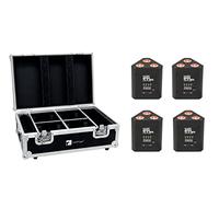 EUROLITE Set 4x AKKU TL-3 QCL RGB+UV Trusslight + Case with charging function