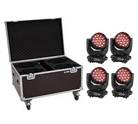 EUROLITE Set 4x LED TMH-X4 Moving-Head Wash Zoom + Case