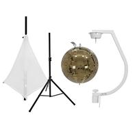 Eurolite Set Mirror Ball 30Cm Gold With Stand And Tripod Cover White