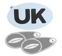 Eurolites Headlight Deflectors & UK Car Sticker