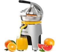 Eurolux Die Cast Stainless Steel Electric Citrus Juicer Squeezer, for Orange, Lemon, Grapefruit | 300 Watts of Power, with.