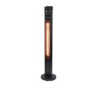 Eurom Q-Tower 2000 RCD Electric Patio Heater - 2000W Carbon Infrared Standing Outdoor Heater, IP65 Weatherproof, 3 Heat Settings, Remote Control, Free-Standing Tower Design for Terrace & Garden