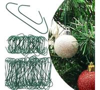 EuroMarksGlobal 200 x Christmas Tree Hooks Bauble Ornament Hangers Hanging Decorating Hooks- Metal Wire Ornament Hooks for Christmas Tree Decoration Hanging