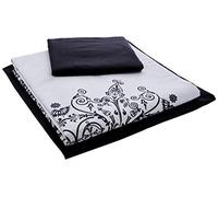 Euromoda Mandala Frame Duvet Cover Cotton,White,Black, Bed 90