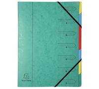 Europa 7 Part Organiser Green A4