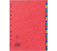 Europa A - Z Alphabetical Dividers A4 Assorted 20 Part Cardboard 11 Holes 4803Z
